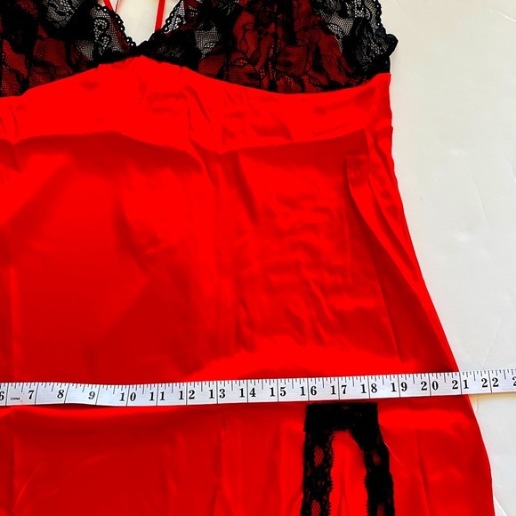 Women's Plus Size Red Lingerie Lace Chemise Babydoll Christmas Night Dress, 14 - Picture 7 of 9